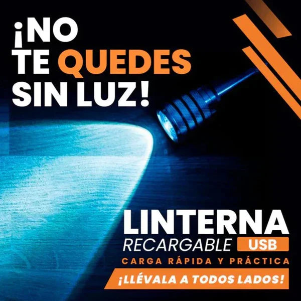 COMPRE 1 Y LLÉVATE 2 - Linterna Táctica Titanium Pro